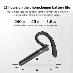 Бездротова Bluetooth гарнітура K10 з індикатором заряду кнопками управління шумозаглушенням Бізнес гарнітура - мініатюра 10