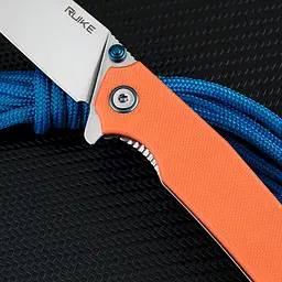Ніж складаний туристичний Ruike P801-J, (8.6 см) 14C28N / G10 помаранчевий - мініатюра 15