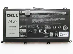 Акумулятор для ноутбука Dell Inspiron 15-7559 357F9, 74Wh (6333 mAh), 6cell, 11.1V, Li-ion, чорний