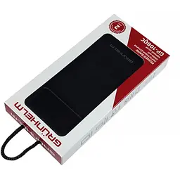 Портативна батарея Grunhelm GP-10BQC Power Bank 10.000 mAh чорна (137527) - мініатюра 6