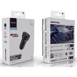 АЗП Senteo Q-07 Aston Series USB-A/USB-C PD3.0&QC3.0 3A 66W Black - мініатюра 2