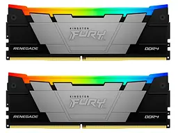 Модуль пам'яті Kingston FURY 64 GB (2x32GB) DDR4 3200 MHz Renegade RGB Black (KF432C16RB2AK2/64) - мініатюра 2
