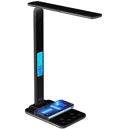 LED лампа настільна Media-Tech LEDITOU MT222K, 4W 6500K, 15W QI з вбудованим WRL, чорна (MT222K)