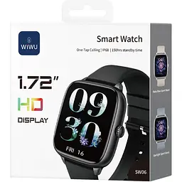 Смарт-годинник WiWU SW06 Black (6977703656701) [169501] - мініатюра 6