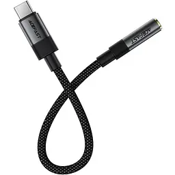 Перехідник USB-C 3.5 mm 15cm audio converter J12 Acefast чорний - мініатюра 3