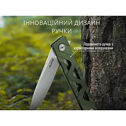 Ніж складаний туристичний Ruike P878-AK, (8.7 см) 14C28N / 6063Aluminum сірий - мініатюра 14