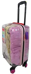 Валіза маленька My Luggage ABS-пластик 55х34х25 см 42 л Прозора - мініатюра 6