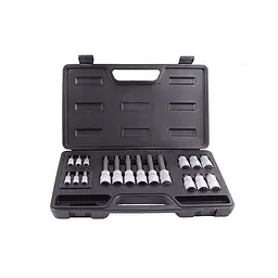 Набір головок торцевих Yato з насадками TORX квадрат 1/2"-1/4", TORX T10-T60, 18 шт. (YT-7751) - мініатюра 2