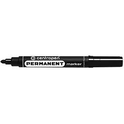 Уцінка. Набір маркерів Centropen Permanent 8566 2.5 мм круглий чорний 10 шт. (8566/01) - мініатюра 1
