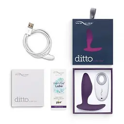 We-Vibe Ditto + Лубрикант 50 мл - смарт-пробка з дистанційним управлінням, 8.8х3,1 см, фіолетовий - мініатюра 6