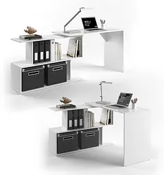 Стіл комп'ютерний кутовий Forte Alma 1200x770x500 Бетон (id27-0000-41-beton) - мініатюра 3
