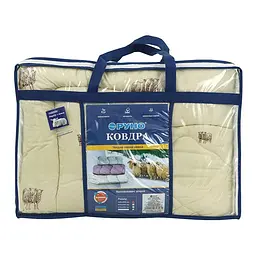 Ковдра Руно - Sheep вовняна тепла бежева двоспальне 172x205 см 450 гр/м2 (22484) - мініатюра 4