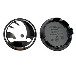 Ковпак колеса Skoda хром чорний 65 мм пластик 1 шт OEM 3B7601171 (ковпачок, заглушка диска)