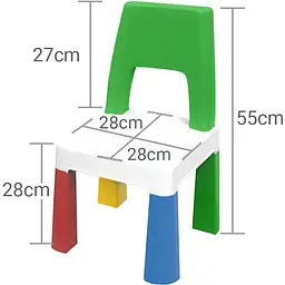 Комплект Poppet Color Green: стілець + подушка на стілець 55x28x28 см (PP-003G-G) - мініатюра 3