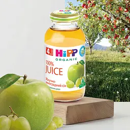 Органічний сік HiPP Яблучно-виноградний 200 мл - мініатюра 2