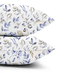 Комплект постільної білизни Cosas полуторний без простирадла STEPPE FLOWERS CS1 160 x 220 см (FoliageBeigeBlue_160_2) - мініатюра 2
