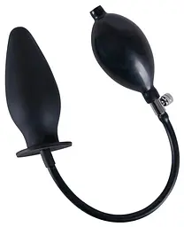 Анальна пробка True Black Inflatable Anal Plug 11.5 см (чорний)