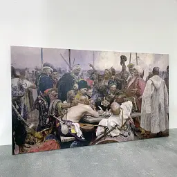 Інтер'єрна картина Запорожці пишуть листа турецькому султанові, Ілля Рєпін, Ilya Repin, 60×101 см (id3423) - мініатюра 5