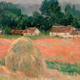 Інтер'єрна картина Стіг сіна в Живерні, Клод Моне, Claude Monet, Haystack at Giverny, інтер'єрний декор, 45×60 см (id6892) - мініатюра 4