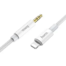 AUX кабель Hoco UPA19 Lightning to Jack 3.5 1 м сріблястий - мініатюра 3