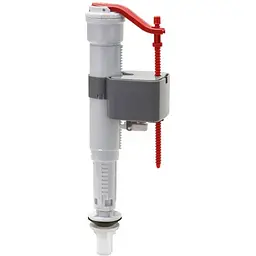 Арматура наповнювальна Koer KT-0102-1/2" з універсальним підведенням та пластиковим різьбленням 1/2" KR5330, Білий