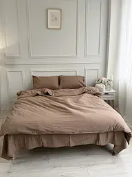 Постільна білизна двоспальне Dushka Home Варена бавовна преміум 21669 180х215 см кориця - мініатюра 3