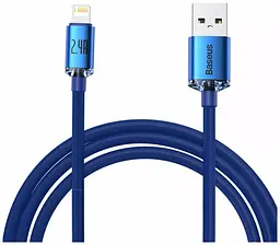 Кабель Baseus Crystal Shine Series Fast Charging Data Cable USB to iP 2.4 A 2 m Blue (CAJY000103)