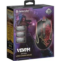 Мишка Defender Venom GM-640L Black (52640) - мініатюра 3