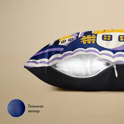 Подушка велюрова «Колискова» синя - мініатюра 5