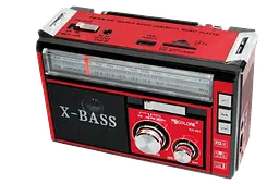 Радіоприймач акумулятор/220/батарейки Golon RX-381/2 USB+SD з ліхтариком LED Червоний (1756375736) - мініатюра 5