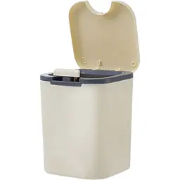 Відро для сміття MBM My Home з кришкою 2 л бежеве (BIN-06 2L BEIGE) - мініатюра 2