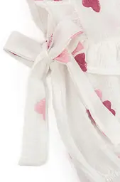 Пісочник з пов'язкою для дівчинки Hearts з мусліну - мініатюра 3