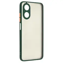 Чехол-накладка для OPPO A17 4G/A17k 4G, Frosted Matte, зеленый, противоударный чехол с защитой всего корпуса, термополиуретан TPU + поликарбонат PC, ArmorStandart (ARM66726)