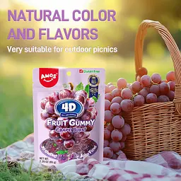 Желейні цукерки Amos 4D Gummy Candy Grape Burst 65г - мініатюра 3