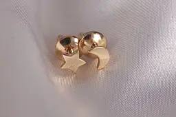 Дитячі сережки гвоздики з жовтого золота S-0062