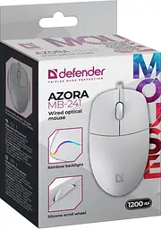 Миша Defender Azora MB-241 білий (52242) (7125992) - мініатюра 4