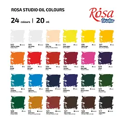 Набір олійних фарб 24х20 мл блістер Rosa Studio - мініатюра 4