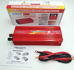 Автоінвертор 12 V-220 V перетворювач напруги 1500 W UKC AC/DC - мініатюра 3