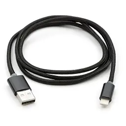 Дата кабель USB 2.0 AM to Lightning 1m LED black Vinga (VCPDCLLED1BK) - мініатюра 2