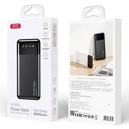 Портативна батарея - зовнішній акумулятор XO PR191 10000mAh 20W fast charging чорна - мініатюра 4