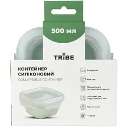 Харчовий контейнер Tribe Collapsible Container 500 мл силіконовий mint (T-FF-0027-mint) - миниатюра 4