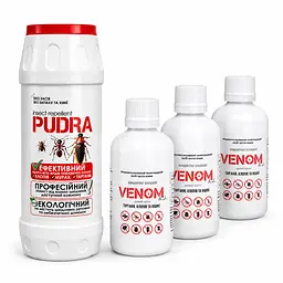 Комплект від бліх для 3-кімнатної квартири Venom суспензія+пудра Pudra