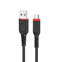 Кабель Hoco X59 Pisces Cable USB to MicroUSB 2,4A 1m Black