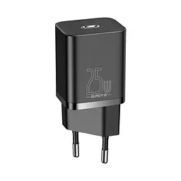 Зарядний пристрій Baseus Super Si швидке заряджання 1xUSB-C 25 Вт чорний (CCSP020101)