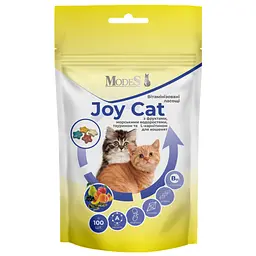 Ласощі вітамінізовані Modes Joy Cat з фруктами, морськими водоростями, таурином та L-карнітином для кошенят 35 г