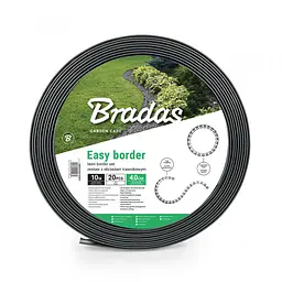 Бордюр газонний Bradas EASY BORDER 40 мм х 10 м з комплектом кілків гафіт OBEGY4010SET