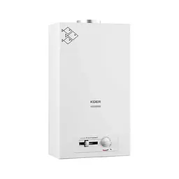Газова колонка Koer Kwh.G0410 димохідна з п'єзорозпалом 10 л/хв (колір ), white KR5663