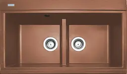 Кухонна мийка Adamant SIMILAR terra-cotta 885x505x230 мм, 2 повнорозмірні чаші 88,5 см
