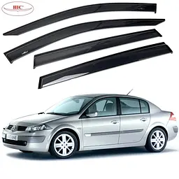 Дефлектори вікон вітровики HIC для Renault Megane II 2003-2008 Седан Оригінал (REN05)