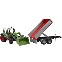 Іграшкова машинка Bruder Трактор Fendt Vario 211 з переднім навантажувачем та причепом 1:16 (02182) - мініатюра 2